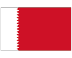 علم البحرين) consists of a white band on the left, separated from a red area on the right by five triangles that serve as a serrated line. Bahrain Flag Indoor Outdoor Bahrain Flags Country Flags