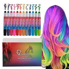 Qivange Hair Chalk Pens 12 Colors For Girls Kids Children S Day Gifts Toys Paint In 2020 Hair Chalk Kids Hair Color Washable Hair Color