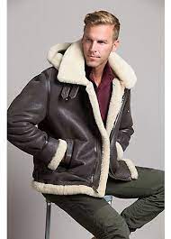 Richard Sheepskin B 3 Bomber Jacket With Detachable Hood Leather Jacket Men Leather Jacket Style Leather Jacket Men Style