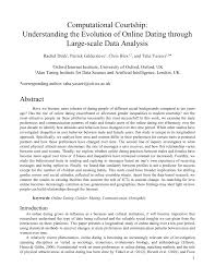 Date to the glory of god.. Pdf Computational Courtship Understanding The Evolution Of Online Dating Through Large Scale Data Analysis