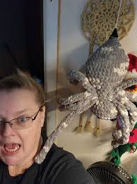 Crocheted by myself. Made with hand painted eyes. ~14 inches tall. $45 each.