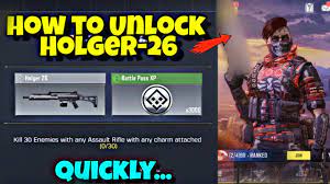 Kill 20 enemies with any assault rifle equipped with 5 attachments. How To Unlock Holger 26 Quickly Cod Mobile Holger 26 Missions Detailed Video Youtube