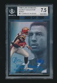 BGS 7.5 CARL PICKENS 1998 FLEER SHOWCASE LEGACY COLLECTION #/100 *BENGALS* 