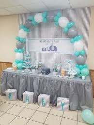 60 Baby Shower Table Ideas 60 In 2020 Baby Shower Balloons Baby Shower Decorations For Boys Baby Shower Decorations