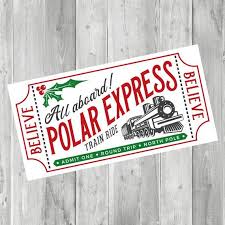 Polar Express Ticket Sign Christman Train Sign Metal Signs Etsy Polar Express Tickets Polar Express Train Polar Express Christmas Party