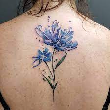 Photo By Rosiesharie On Instagram Tattoo Watercolour Watercolourtattoo Cornflowers Cornflowertattoo Blue Flower Tattoos Thistle Tattoo Blossom Tattoo