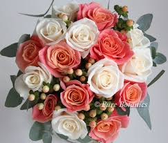 Seamless white color, peach color and pink color tiny flower pattern with dark maroon color background. Peach Wedding Flowers Pure Botanics