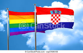 History of the croatian flag. Gay Pride Flag With Croatia Flag 3d Rendering Canstock