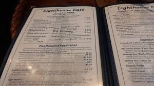 menu picture of lighthouse cafe sanibel island tripadvisor