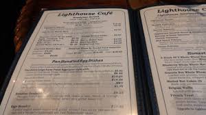 Menu Picture Of Lighthouse Cafe Sanibel Island Tripadvisor