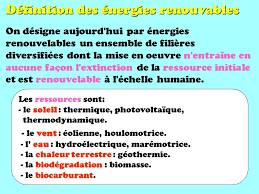 Les Energies Renouvelables Definition