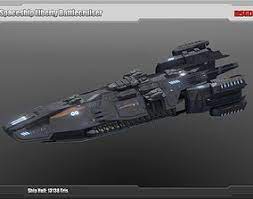 Spaceship Light Cruiser Hyperion 3d Model Space Ship Concept Art Star Wars Ships Design Starship Design