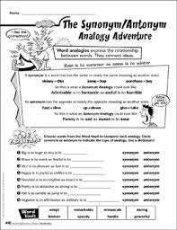 The intent is to increase vocabulary and provide writing practice. The Synonym Antonym Analogy Adventure Printable Skills Sheets