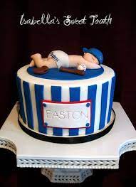 Dodger Baby Shower Cake Baby Shower Cakes For Boys Baseball Baby Shower Sports Baby Shower