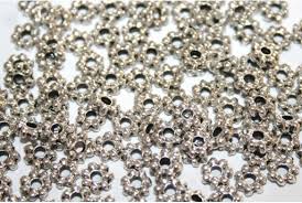 Rondella fiore argento 5,7x5,7mm