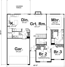 Plan 62492dj Simple Single Story Home Plan House Plans One Story Single Storey House Plans House Plans