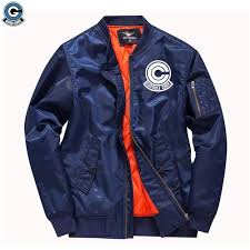 Its collar is a shirt. Capsule Corp Bomber Jacket Goku Corp