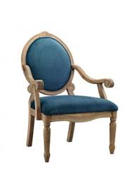 Royal Blue Oval Back Reclaimed Wood Arm Chair Wood Arm Chair Armchair Chair