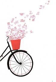 Bicycle Spring Love Illustration A4 Digital Print Indie Love Heart Art Print Bike Bicycle Collage Illustration Liebe Illustration Fahrrad Zeichnung Kunstdruck