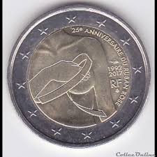 Pièce de collection en euro — la liste des pièces de collection en euro contient d'abord la réglementation européenne concernant ce. Piece 2 Euros 25e Anniversaire Du Ruban Rose Symbole De La Lutte