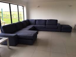 Ikea Corner Sofa And Chaise Longue Kivik Hillared Dark Blue Amp Storage Footstool Ikea Corner Sofa Corner Sofa Storage Footstool