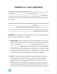 Commercial Lease Agreement In 2020 Lease Agreement Being A Landlord Business Template