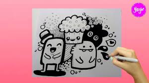Descarga e imprime estos dibujos en blanco y negro para colorear de forma gratuita. Idea Espectacular Para Dibujar Carteles De Amigos Dibujos Para Ninos Kawaii En Blanco Y Negro Youtube
