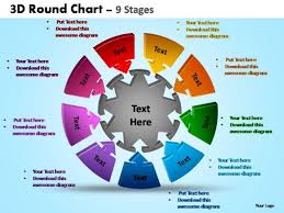 Powerpoint Slides Growth Pie Chart With Arrows Ppt Template