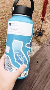Hydroflask With Sticker Alyssagaston24 Hydro Flask Water Bottle Cute Water Bottles Hydro Flask Bottle