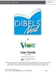 Vport User Guide Dibels Next Manualzz Com