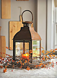 Rusty Lantern And Bittersweet Simple Fall Table Centerpiece Fall Table Centerpieces Fall Lanterns Fall Table Decor