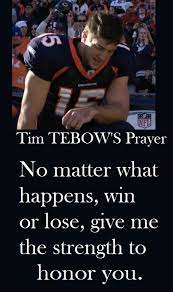 It doesn't mean being complacent. Because I Was Created To Give You Worship To You Be The Glory Tim Tebow Christian Athletes Sports Quotes