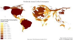 Worldwide Annual Coffee Consumption Vivid Maps Map Vivid Annual