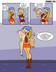 2girls blonde hair lindsay (total drama) over shoulder samey  tdsnooze teenager text text bubble total drama: pahkitew island total drama  island 