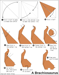 Origami Brachiosaurus Kids Origami Dinosaur Origami Origami