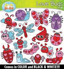 Valentine S Day Love Bugs Clipart Zip A Dee Doo Dah Designs Clip Art Love Bugs Valentine Day Love