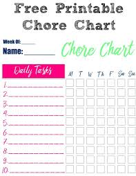 The chore charts are for children of various ages. 20 Free Printable Chore Charts For Kids Updated Weekly