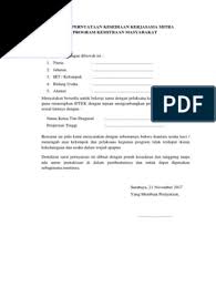 Ada banyak sekali ragam contoh surat pernyataan yang bisa anda jadikan referensi di sini. Surat Pernyataan Kesediaan Kerjasama Mitra