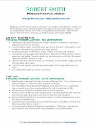 One of them could very well. Personal Financial Advisor Resume Samples Qwikresume