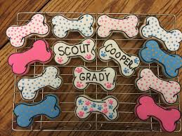Dog Bone Birthday Decorated Cookies Cookie Decorating Dog Bone Cookies Dog Cakes