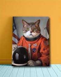 Crown and paw is a pet focused home decor brand that prints high quality custom pet art featuring your very own pet. Hilarious Custom Pet Portraits The Astronaut What A Space Cadet