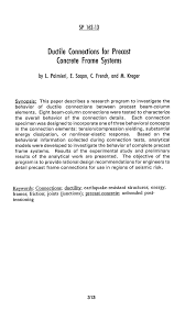 PDF) Ductile Connections for Precast Concrete Frame Systems