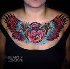 Heart Locket Chest Tattoo Tattoos For Women Heart Tattoo Tattoos