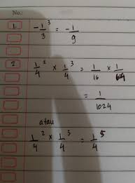Pangkat tiga perdua untuk empat, atau 4 yang dipangkatkan oleh 3 per 2)ini merupakan persoalan yang ditemui pertama kali ketika kita masih berada di jenjang kelas ix dan dilanjutkan saat sudah memasuki sma kelas x. 1 Negatif 1 Per 3 Pangkat 3 2 1 Per 4 Pangkat 2 1 Per 4 Pangkat 3 Brainly Co Id