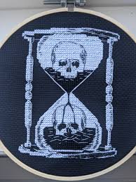 Fern frond bookmark cross stitch pattern. Fo For Those Who Know Enjoy The Final Month My Friends For Those Who Don T Here S A Pretty Cool Skull And Hourglass Cross Stitch Lol Crossstitch