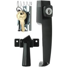 If you have a key that won't an improperly functioning latch may be the result of a poorly fitting door. Wright Products Black Push Button Keyed Screen And Storm Door Latch Vk333x3bl The Home Depot
