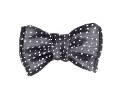 Black And White Polka Dot Bow Tie 