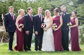 A Burgundy Bridal Party Burgundy Wedding Ideas Burgundy Wedding Burgundy Bridal Bridal Party