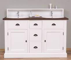 Rustic vintage shabby chic vessel copper bathroom sink kitchen bar prep side handles bowl ice basin metal washbasin antique building stand washbowl. Casa Padrino Country Style Double Washstand White Dark Brown 147 X 51 X H 110 Cm Solid Wood Washbasin Cabinet Bathroom Furniture In Country Style