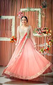 The Prettiest Pastel Engagement Outfits We Spotted Recently Wedmegood Engagement Dress For Bride Kerala Engagement Dress Bridal Lehenga Shopping